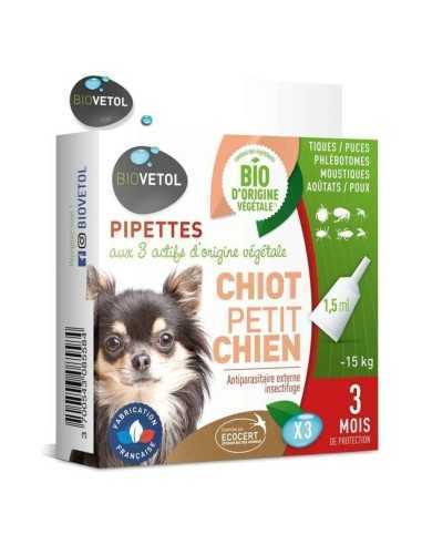 Pipettes Insectifuge Bio - Petit Chien 1,5ml X 3