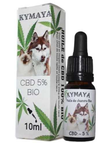 Packaging huile de CBD 5% pour chat Kymaya