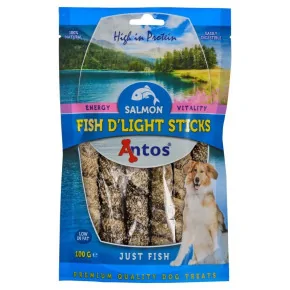 Peaux de saumon pour chien Fish D'light Sticks 100 gr