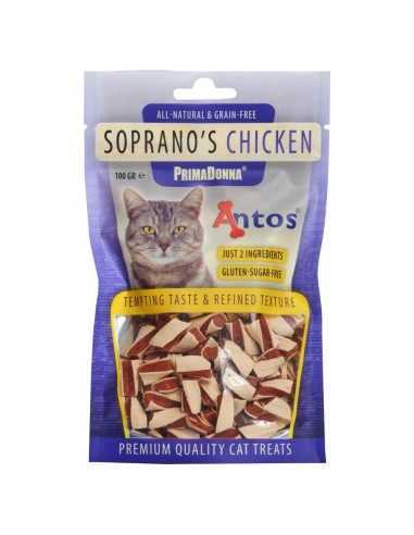 Friandises naturelles pour chat PrimaDonna Soprano's Poulet 100 gr - Antos