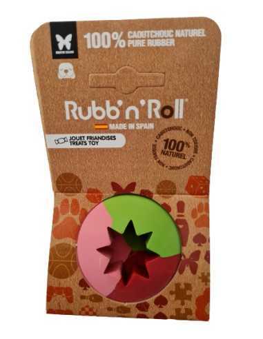 Balle en caoutchouc et colorant naturel pour chien Rubb'n'Treats spécial friandise - couleur multicolor - taille 7 cm