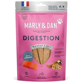 Paquet de friandises au saumon Barres à Mâcher Digestion pour chien de Marly&Dan 80 gr