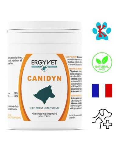 Pot de Canidyn, complément alimentaire pour booster performances du chien sportif