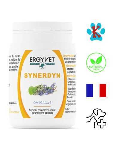 Boite de 60 capsules de Synerdyn, complément alimentaire Oméga 3 & 6 pour chiens et chats