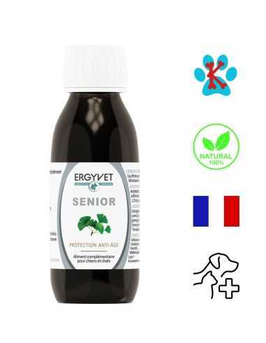 Flacon Ergyvet Senior Anti-âge : complément alimentaire pour chiens et chats seniors