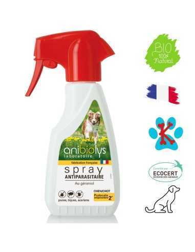 Spray Naturel Antiparasitaire Chien 250 ml - Anibiolys