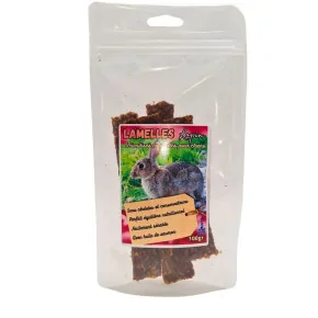 Lamelle de viande de lapin pour chien - Friandise d'éducation et de mastication - Marque Kymaya®