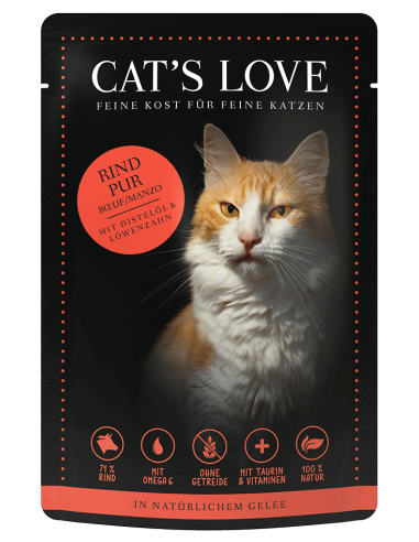 Alimentation pour chat Adulte bœuf pur - Cat's love