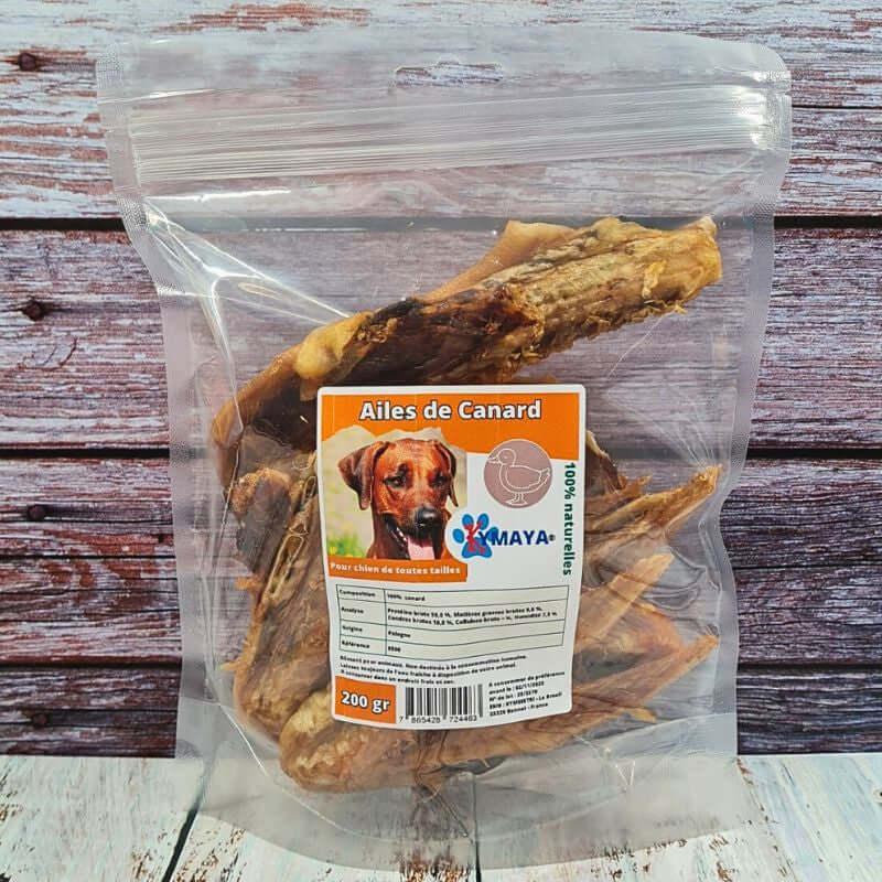 Paquet de 200 gr d'ailes de canard pour chien