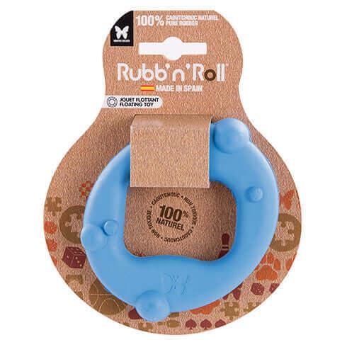 Jouet Rubb'n'Roll flottant - Cercle bleu - 10x6 cm