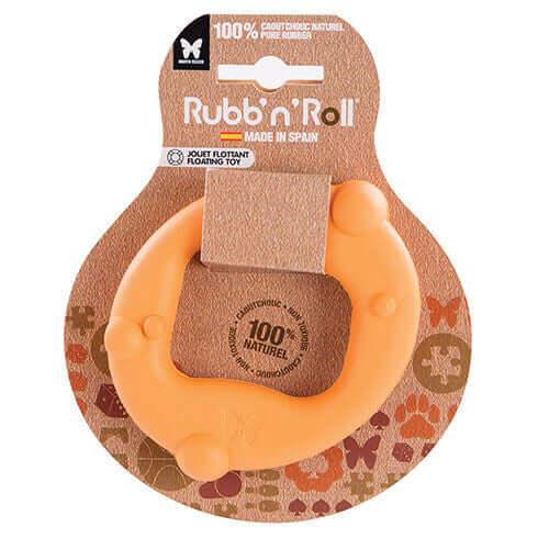 Jouet Rubb'n'Roll flottant - Cercle orange - 10x6 cm