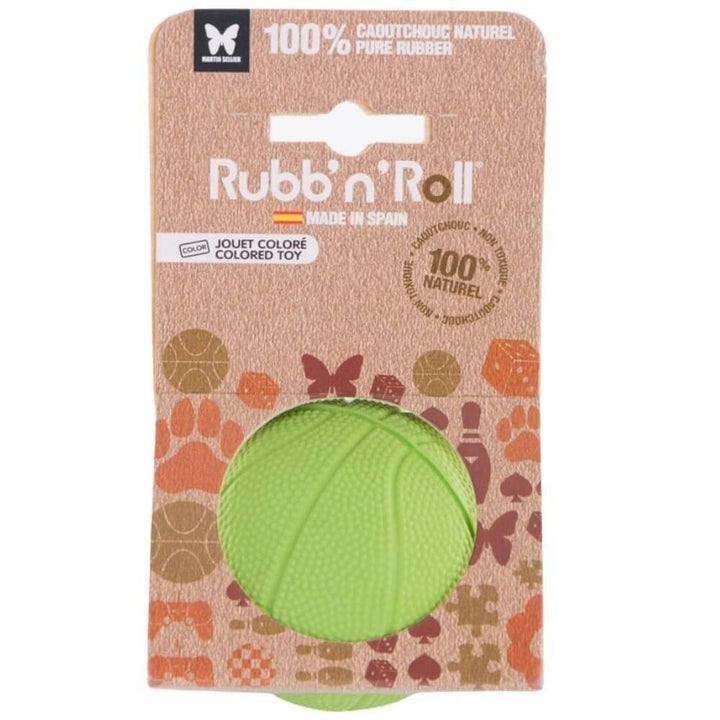 Jouet Balle pour chien Caoutchouc Dur vert Naturel et résistant Rubb'N'Roll