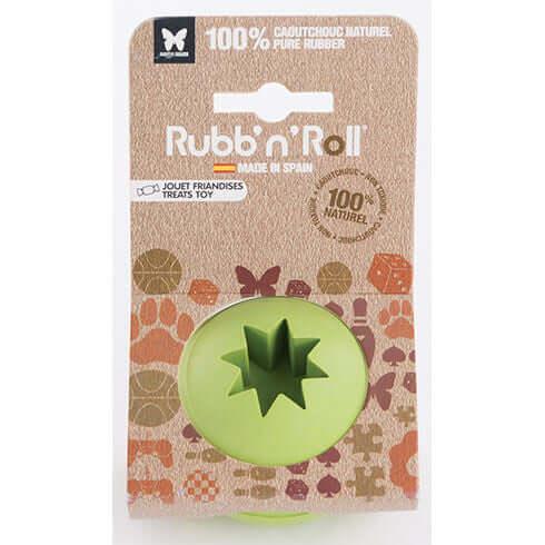 Jouet naturel pour chien Rubb'n'Treats spécial friandise - couleur verte - taille 7 cm