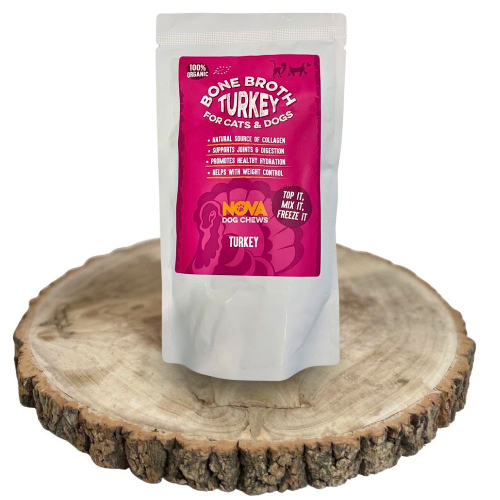 Bouillon d'os de dinde pour chien