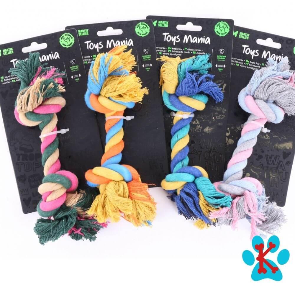 Jouets en Corde pour chien et chiot 2 Nœuds -  3 Tailles