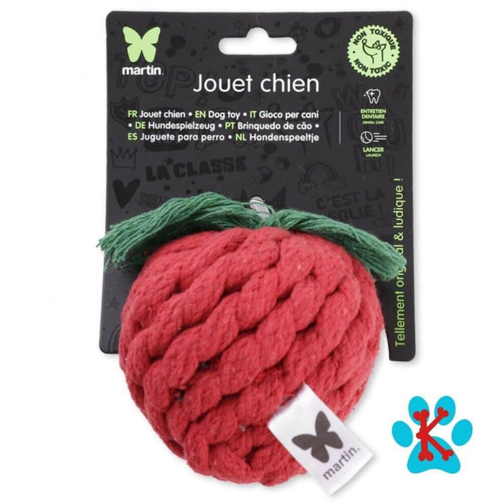 Jouet Corde Naturelle non toxique et Haute Resistance Tomate pour Chien