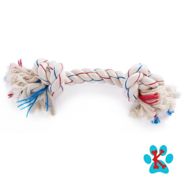 Corde Tricolore en Coton Naturel pour Chien