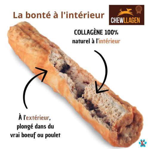 Composition des bâtons aux collagènes pour chien Chewllagen