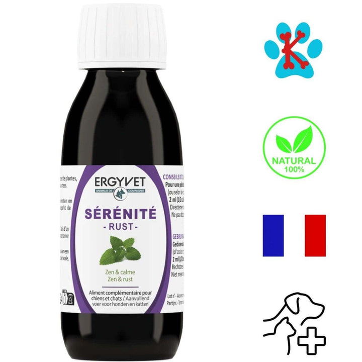 Flacon Ergyvet Sérénité - Complément anti-stress pour chiens et chats