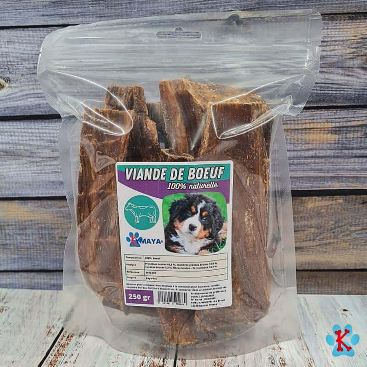 Paquet de 250 gr de Viande de Bœuf Séchée pour Chien