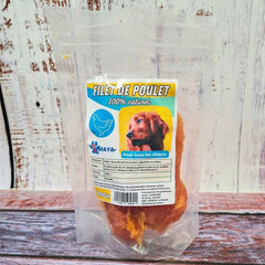 Filets de poulet séchés riches en protéines pour chien