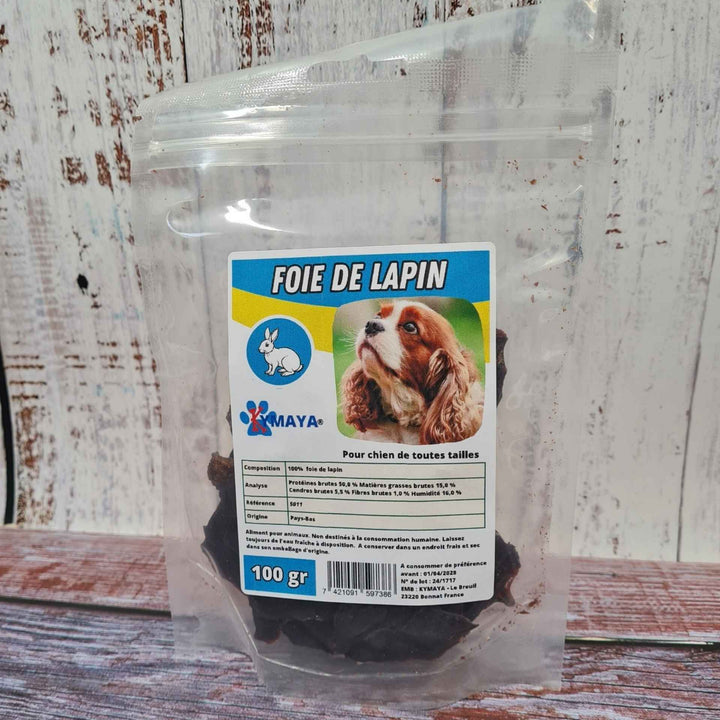 Morceaux de foie de lapin séché pour chien – récompense naturelle