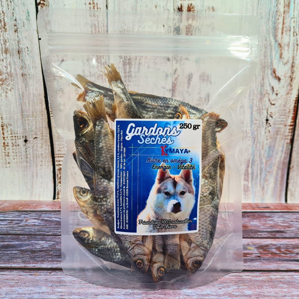 Sachet de 250 gr poisson gardon pour chiots et petits chiens