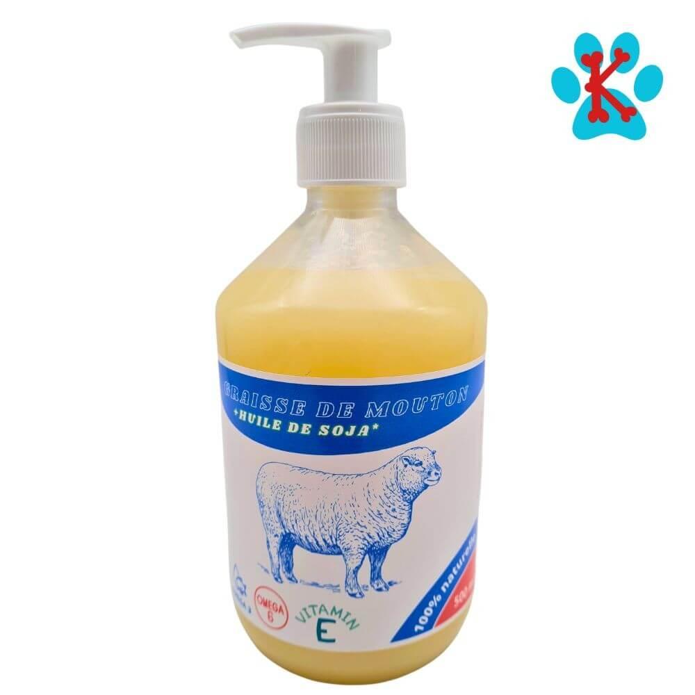 Flacon de 500ml de graisse de mouton pour chien