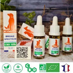 Huile de CBD Bio Broad Spectrum pour Chien &amp; Chat - 2.5 à plus de 50kg