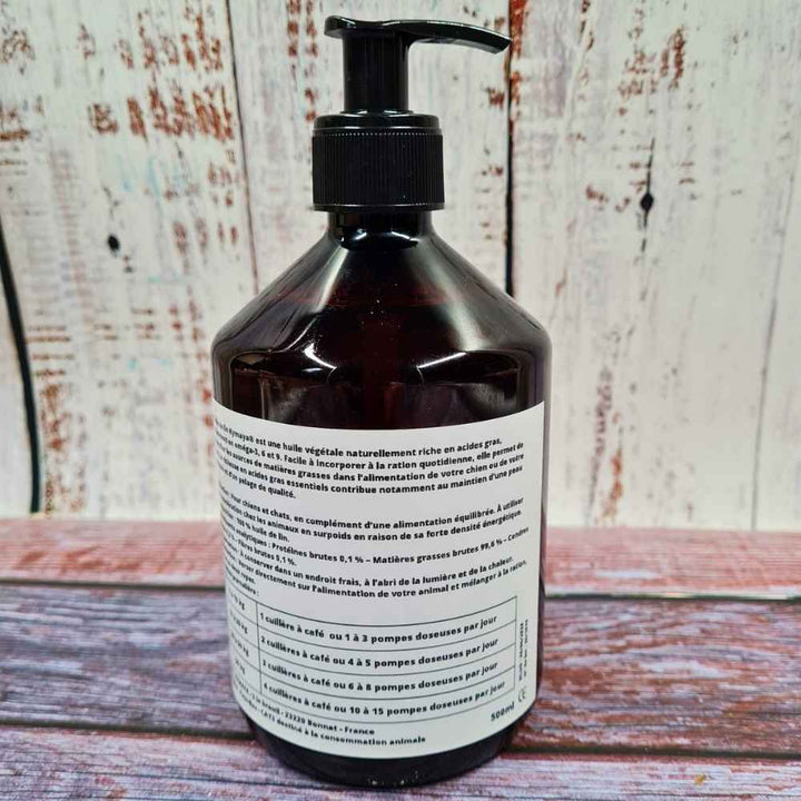 Huile de lin Kymaya pour peau pelage et acides gras essentiels