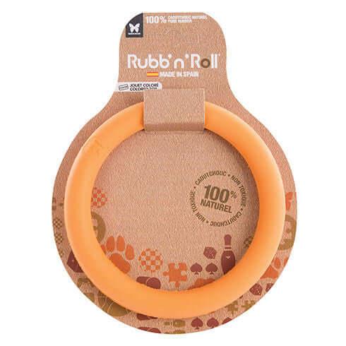 Jouet pour chien Rubb'n'Roll Color Anneau  orange - 14,5 cm