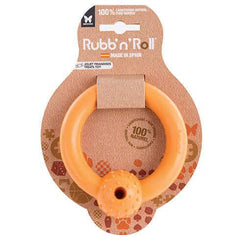 Jouet anneau orange à friandise Rubb&