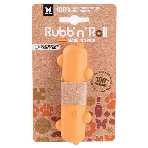 Jouet Flottant Stem pour Chien Rubb'n'Roll couleur  orange - 12 x 3,5 cm