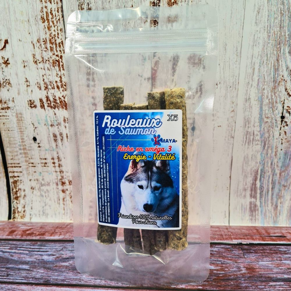 Paquet de 5 bâtons de saumon pour chien