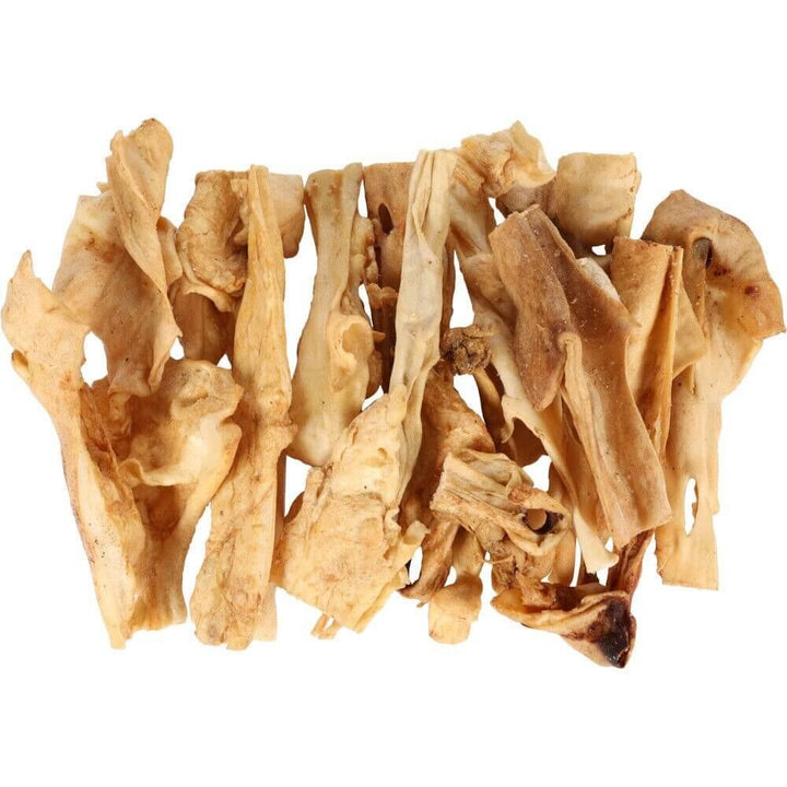 friandise de mastication peau d'agneau séchée pour chien, paquet de 100 grammes