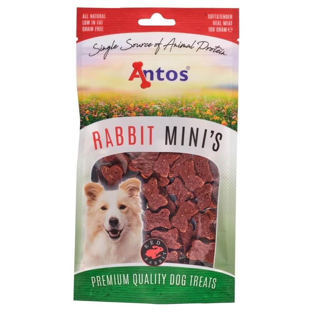 friandises d'éducation au lapin en forme de petits os - Rabbit Mini's 100 gr - Antos