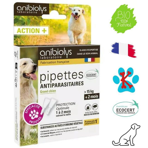 Pipettes Antiparasitaires Grand Chien X2