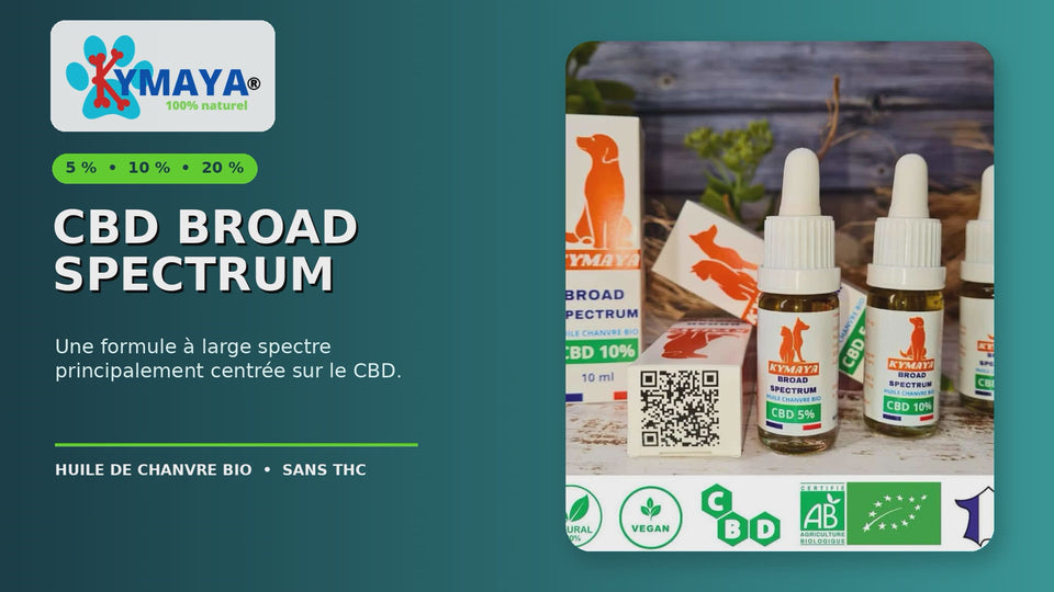 Huile CBD Broad Spectrum pour chien en vidéo – vidéo Kymaya