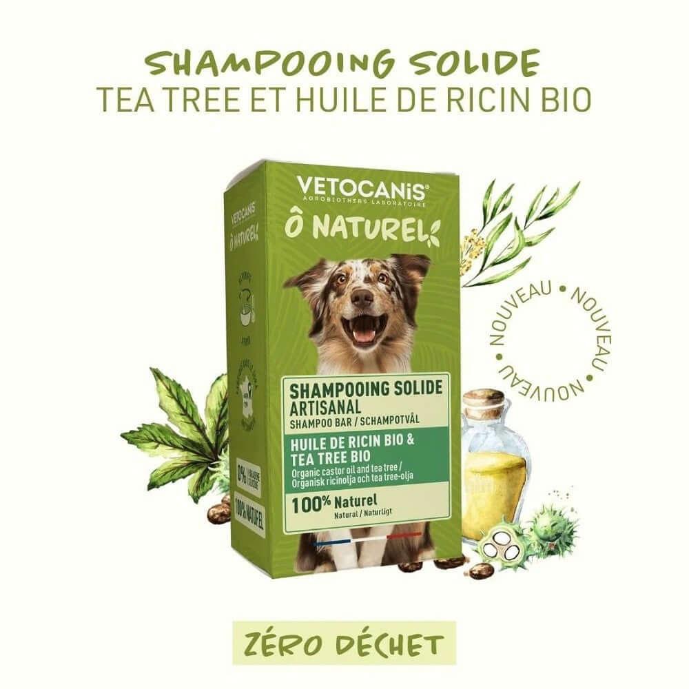 Shampoing Solide Artisanal pour Chien, à l'huile Ricin & Tea Tree bio