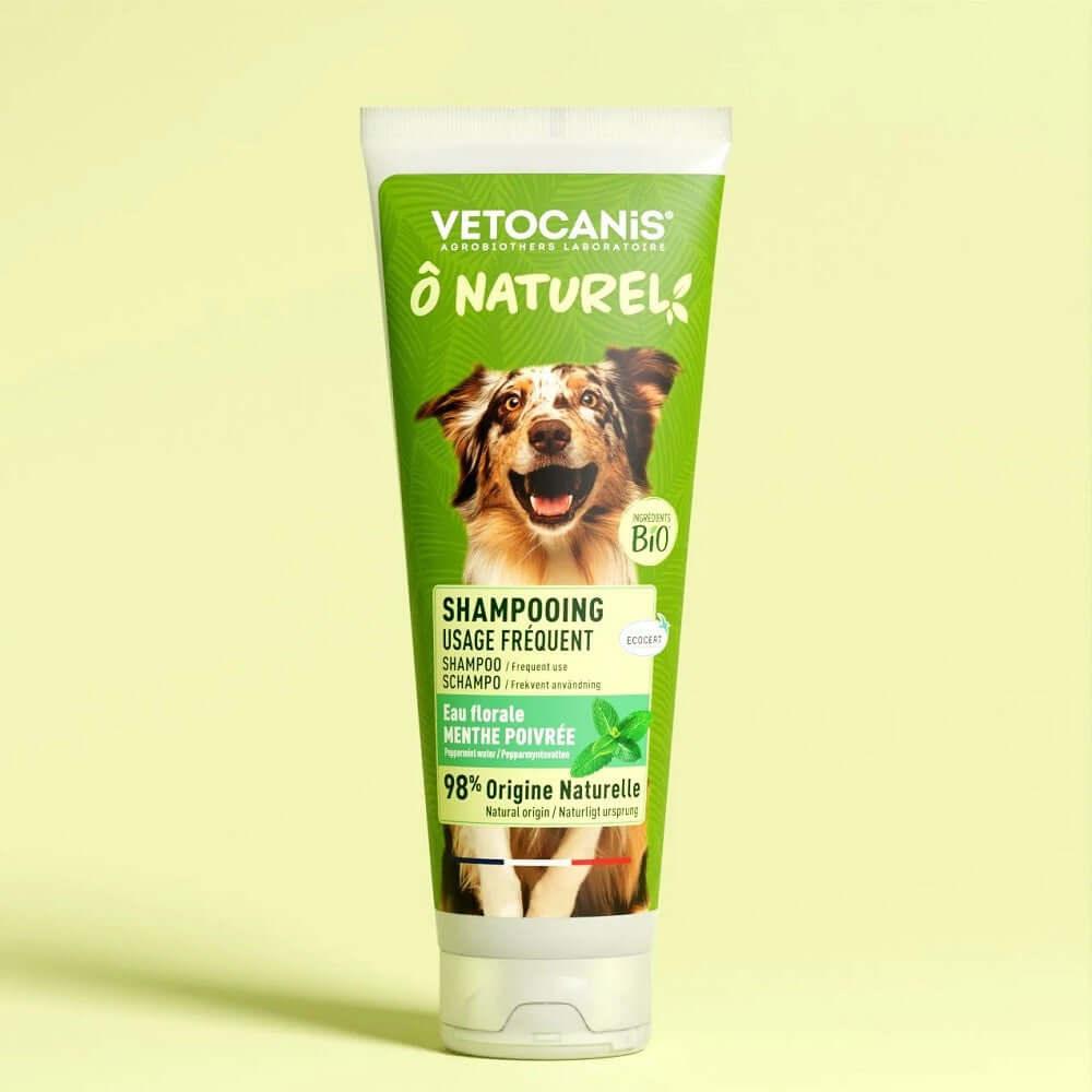 Tube 250 ml Shampoing Usage Fréquent Chien - Menthe Poivrée Bio