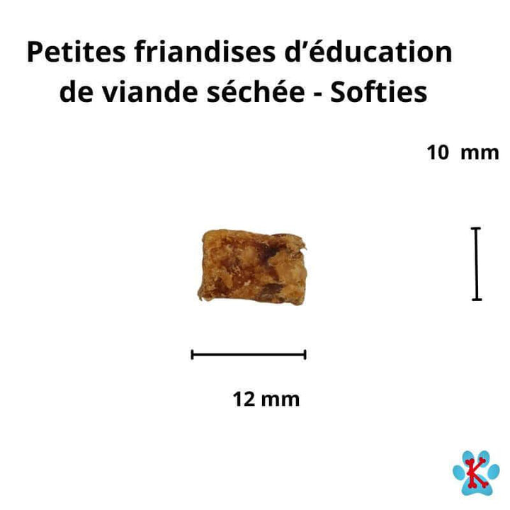 Taille des friandises de dressage softiesagneau