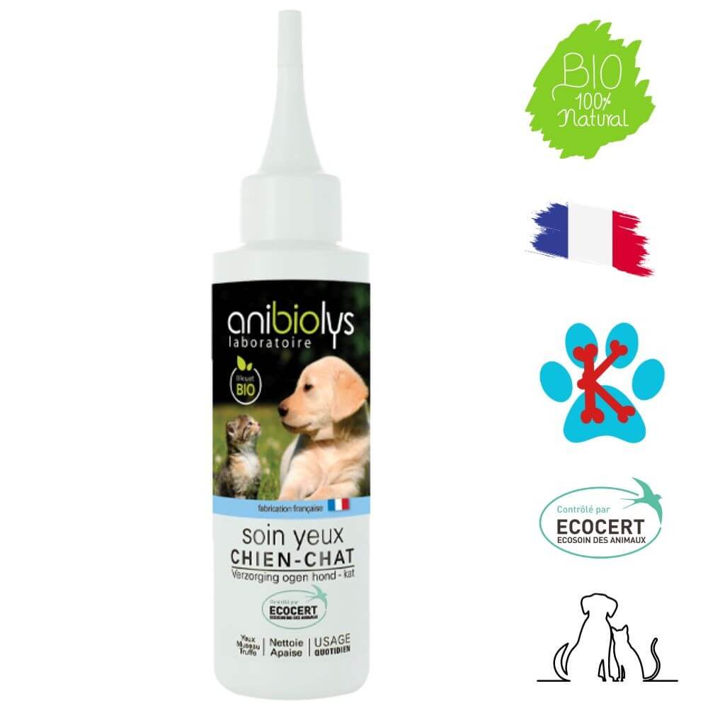 Soin des Yeux Naturel pour Chien & Chat 125 ml - Anibiolys