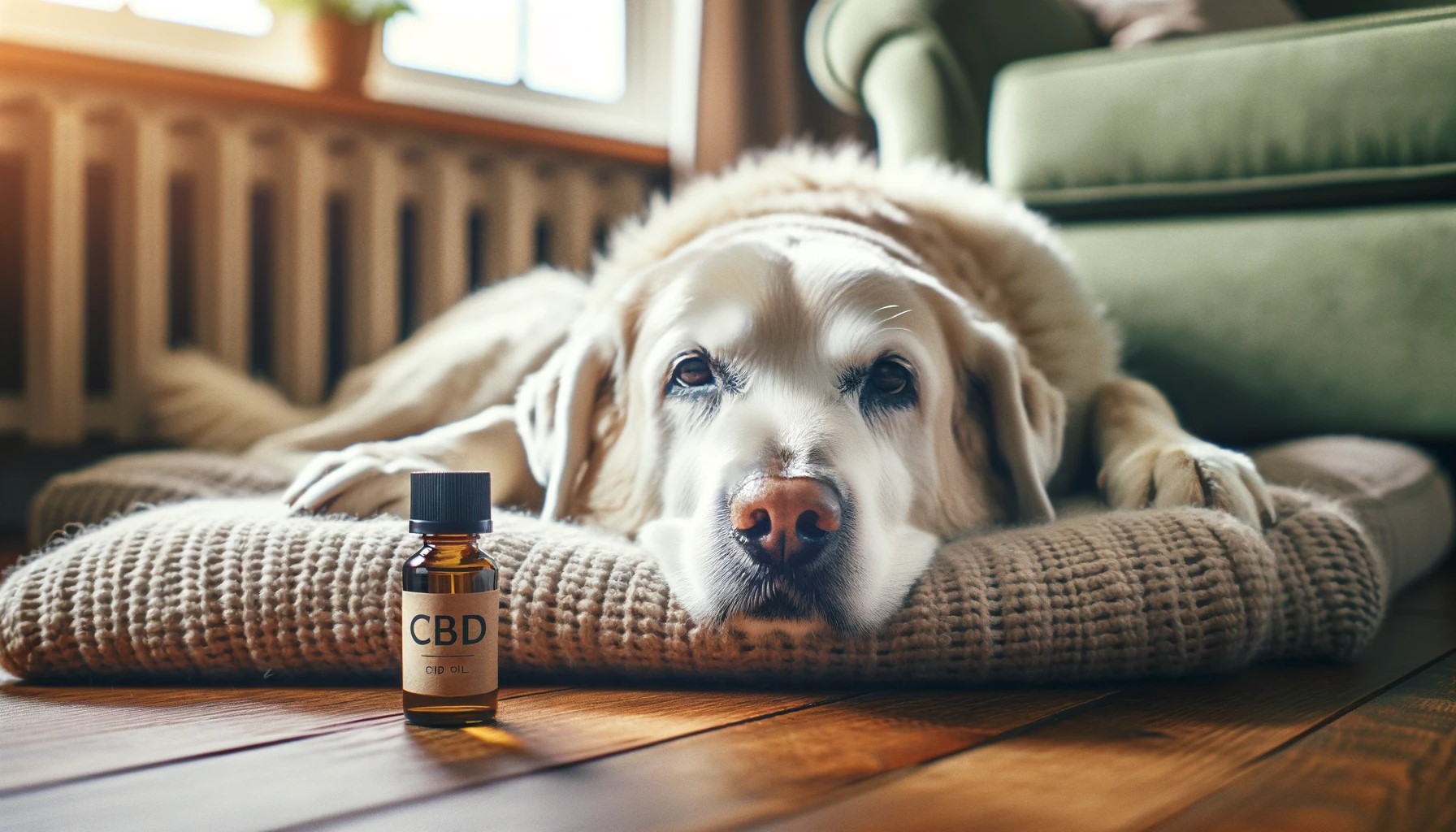 huile de CBD traitement chien âgé