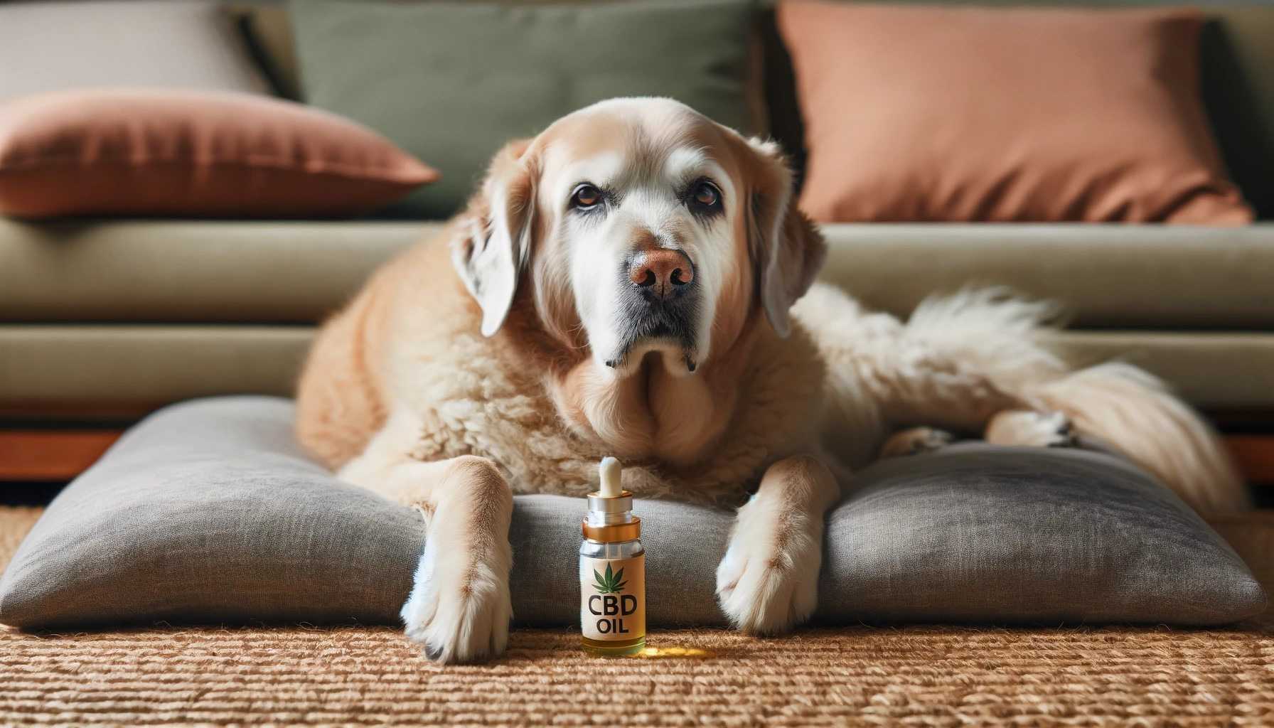 Huile de CBD chien maxi : remède naturel et anti-stress et anti-nausées  pour chien